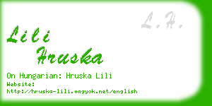 lili hruska business card